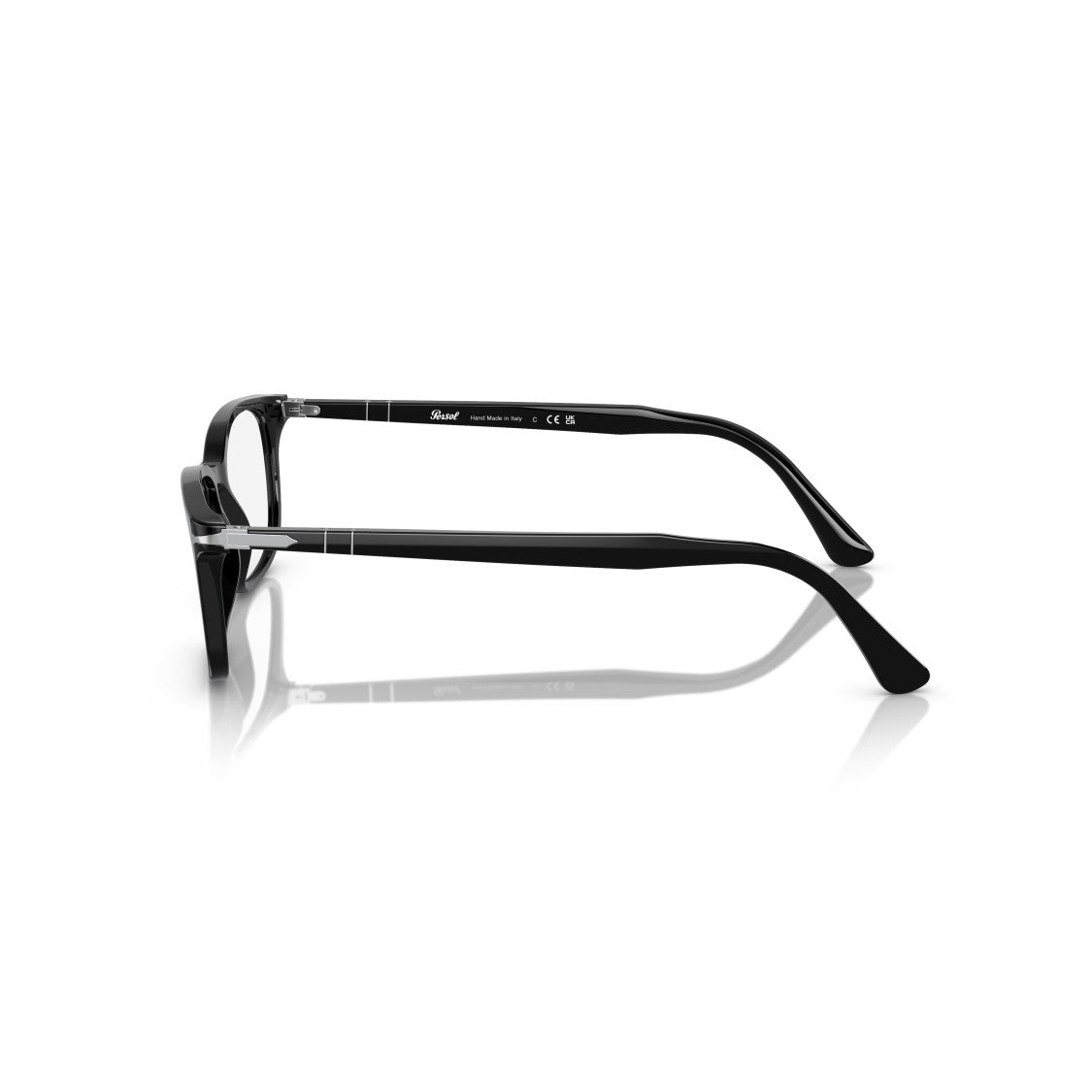 Persol 0Po3189v Rectangular Acetate Eyeglasses With Silver Accents
