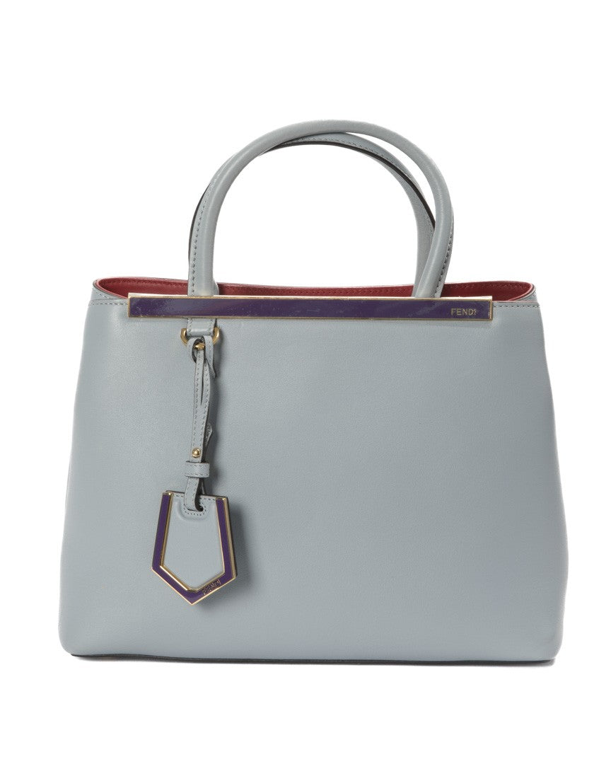 Fendi Powder Blue 2Jours Small Smooth Leather Handbag