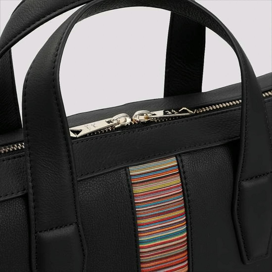Paul Smith Rectangular Black Calf Leather Tote Bag