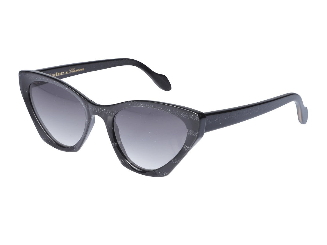 Kador Coachella Glamour Black Gradient Cat-Eye Sunglasses