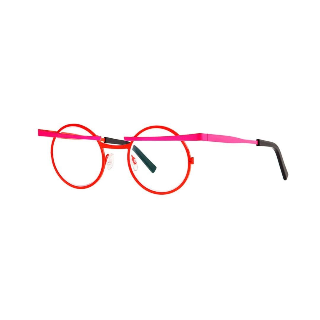 Theo Toji 487 C 306+21 Bi-Color Round Metal Eyeglasses With Distinctive Design