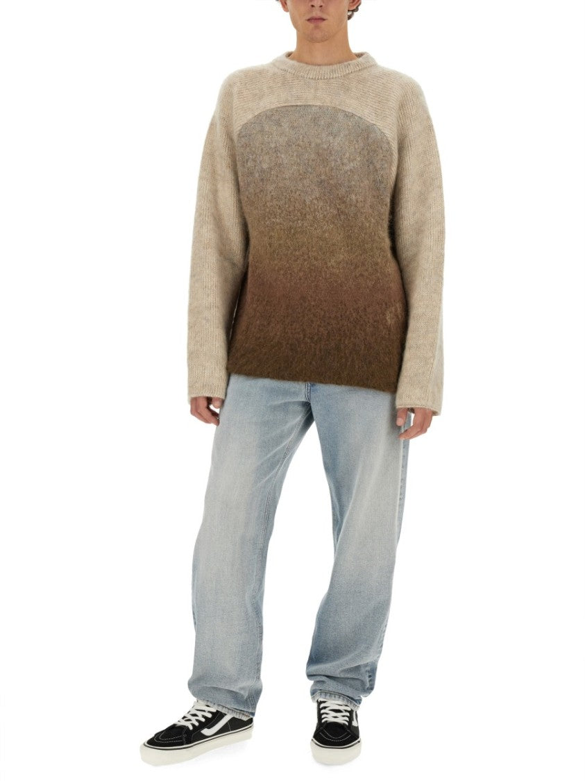 Erl Gradient Mohair Blend Knit With Relaxed Silhouette