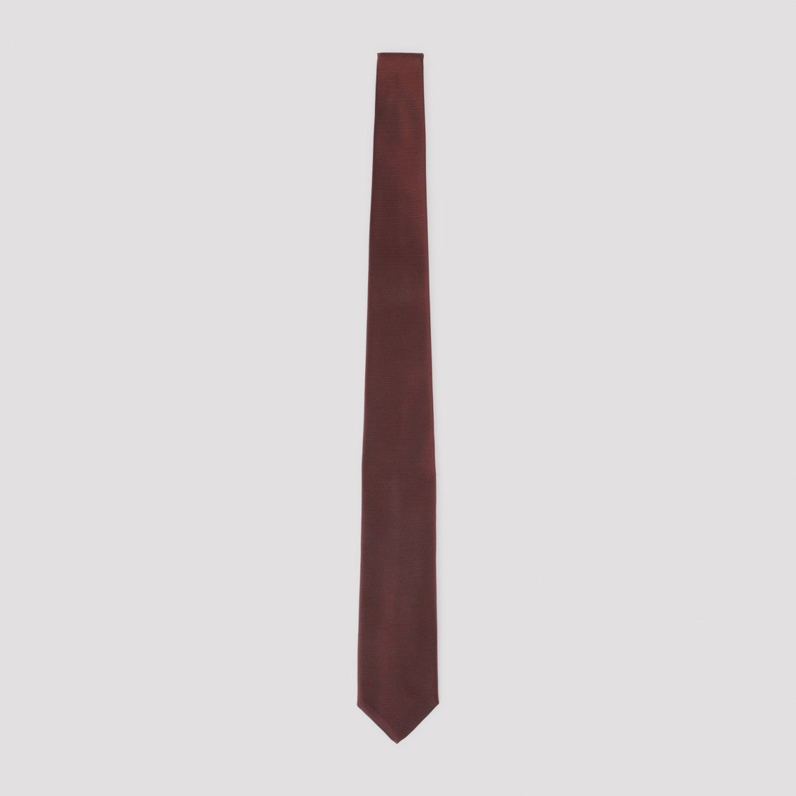 Canali Burgundy Silk Tie With Smooth Texture