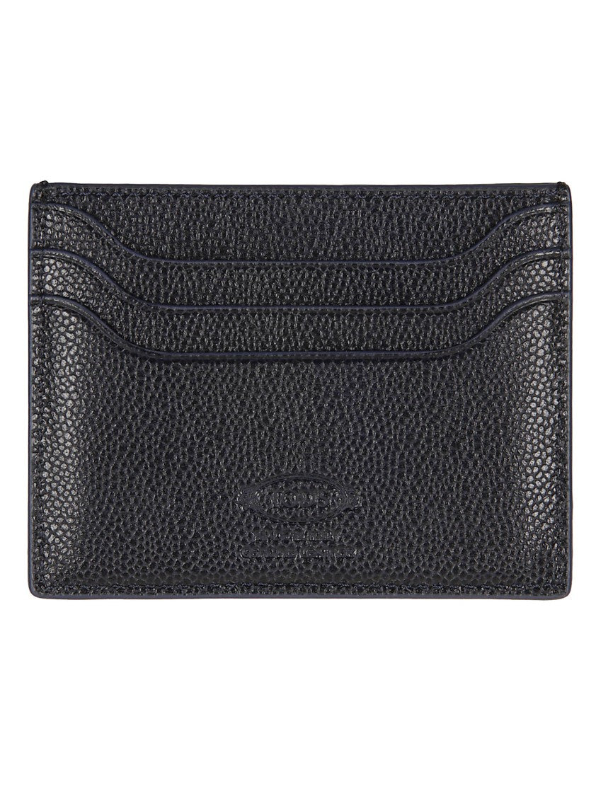 Tod's Tsy Textured Calf Leather Card Case