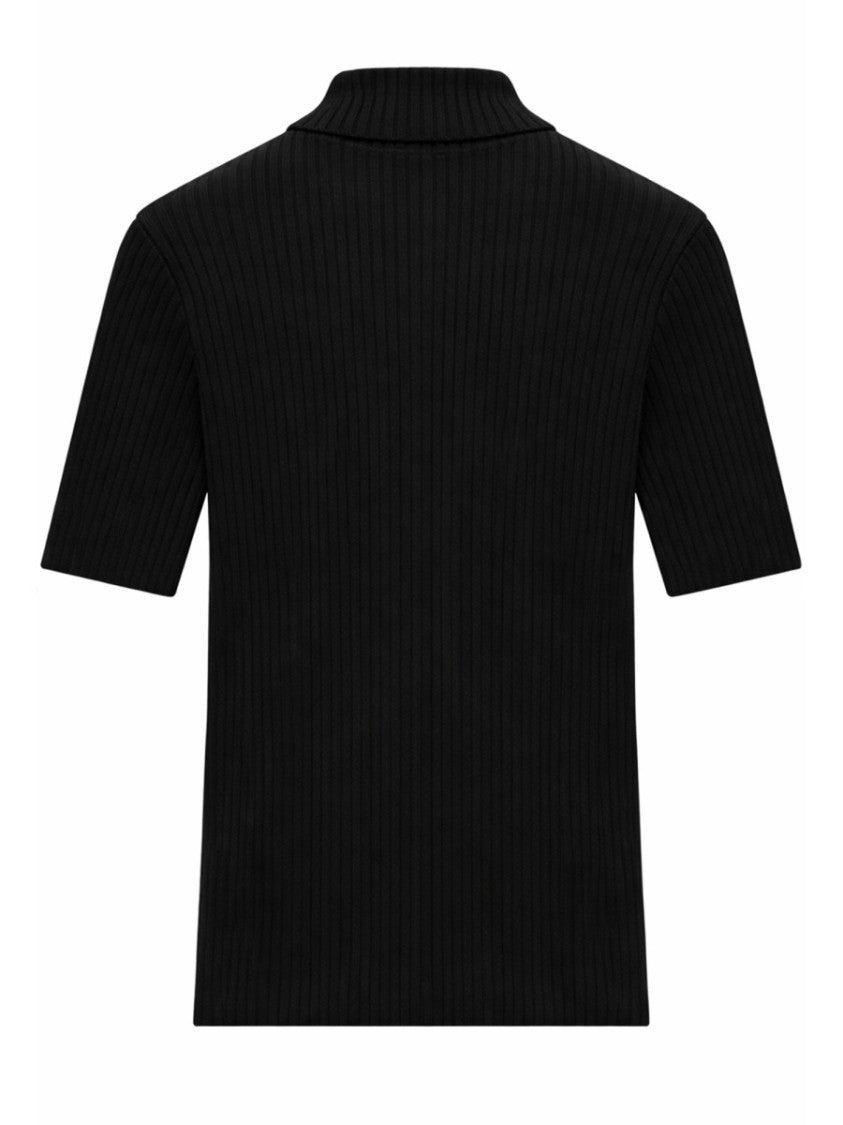 Courrèges Fitted Vertical Ribbed Texture Top