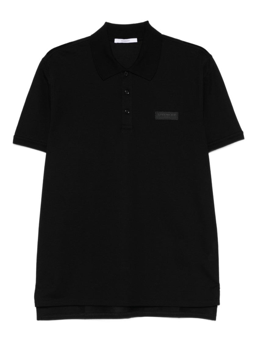 Givenchy Black Silk And Nylon Classic Polo