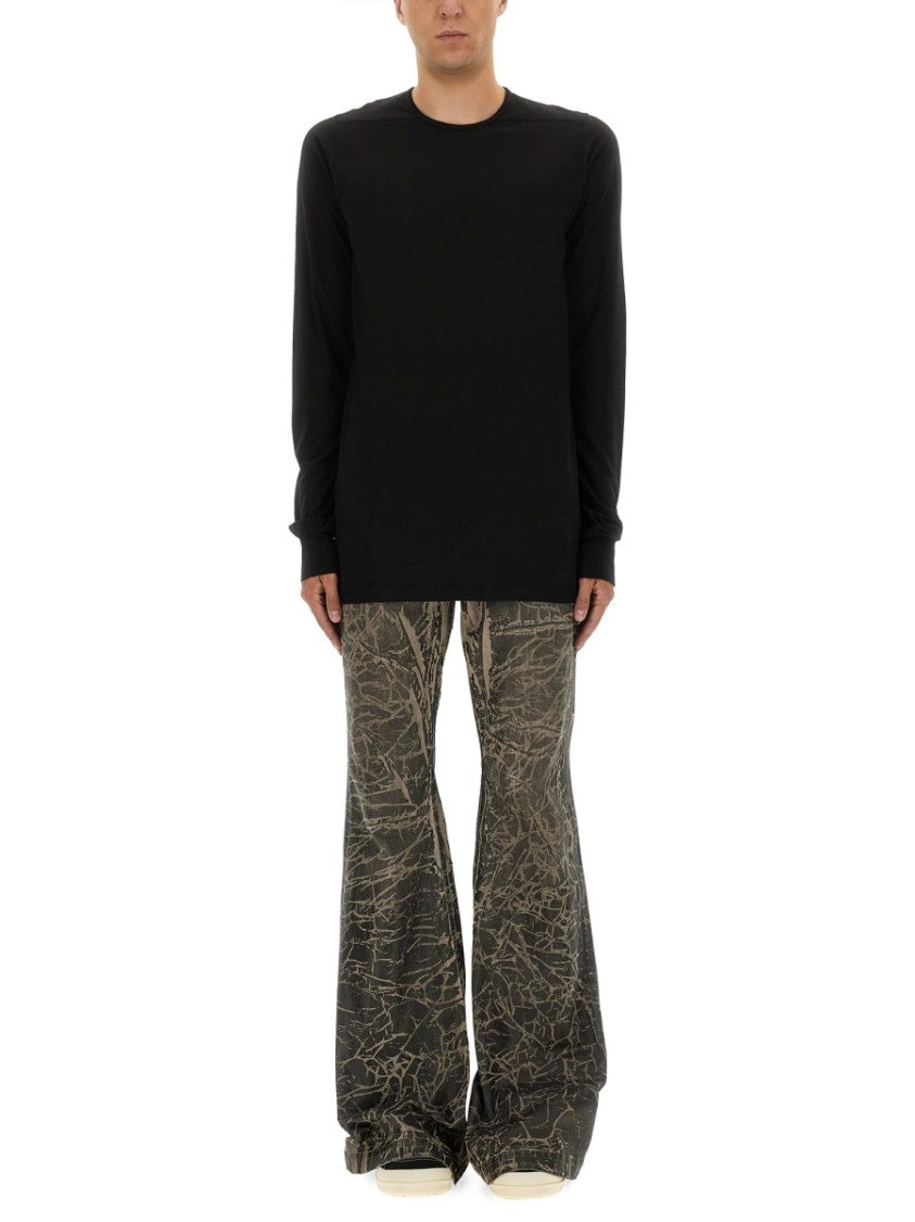 Drkshdw By Rick Owens Relaxed Fit Long-Sleeved T-Shirt With Elongated Back Hem