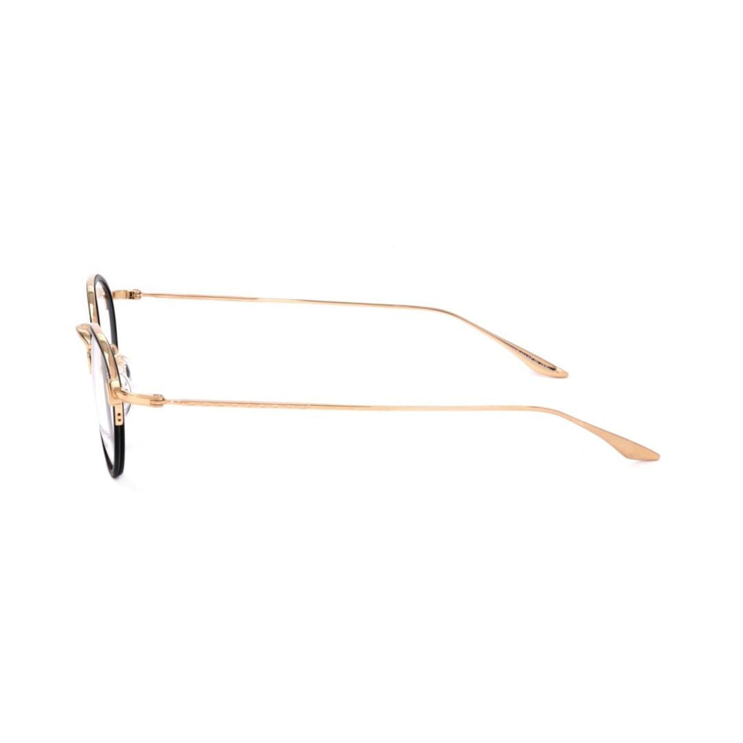 Barton Perreira Bp5003 460Fc Round Frame Eyeglasses With Gold-Tone Temples