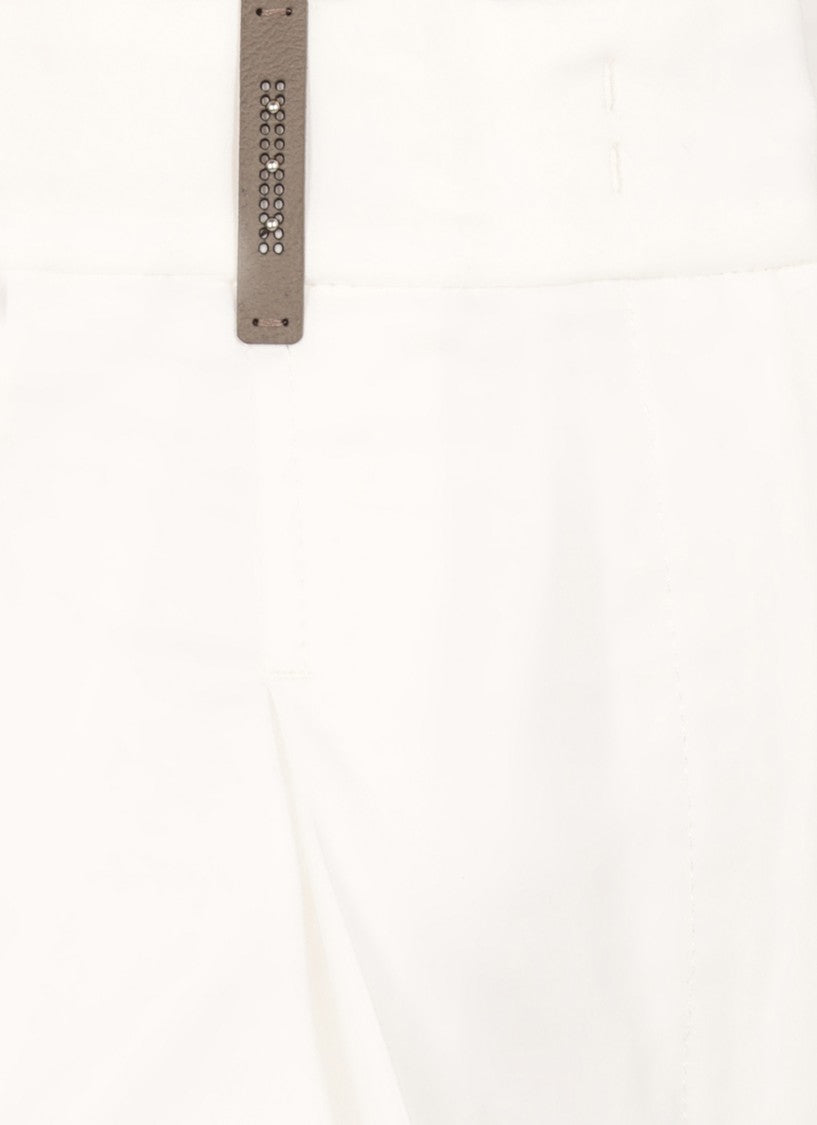 Peserico White Cotton Pants