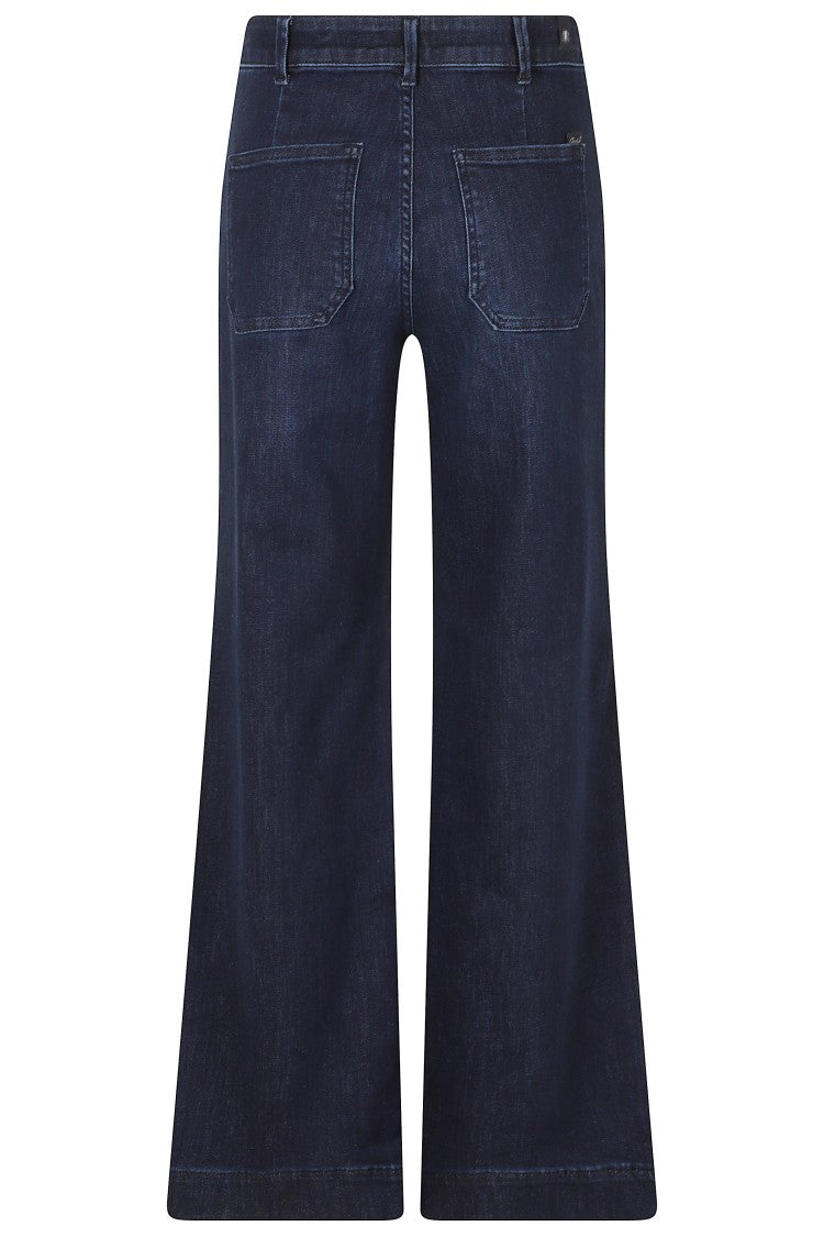 Cigala`S Indigo Blue High-Waisted Wide-Leg Denim Jeans