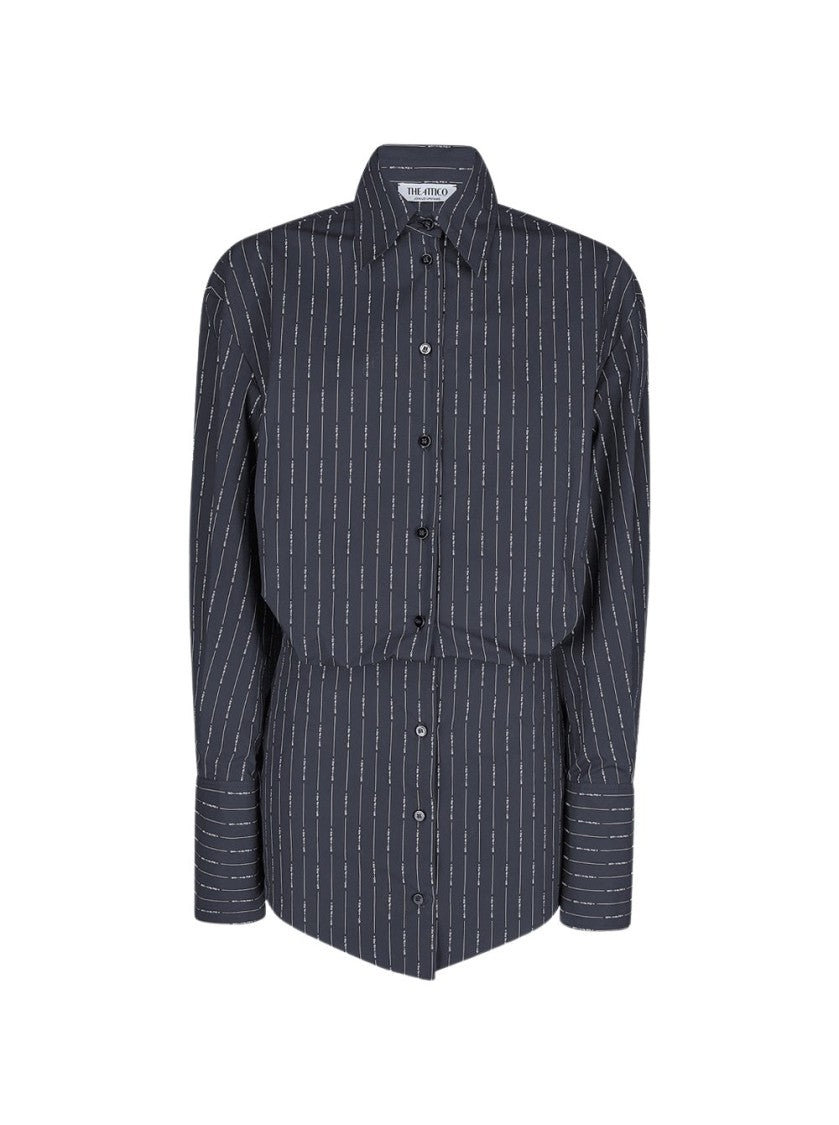 The Attico Sylvie Mini Dress Black And White