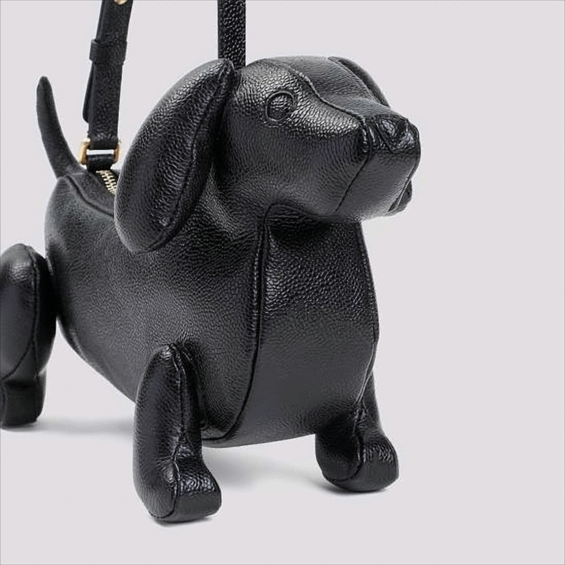 Thom Browne Dachshund-Shaped Black Calf Leather Tote Bag