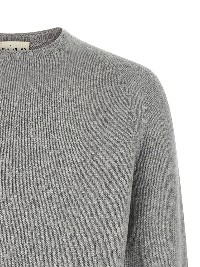 Ma'ry'ya Cashmere Blend Wool Sweater With Ribbed Details