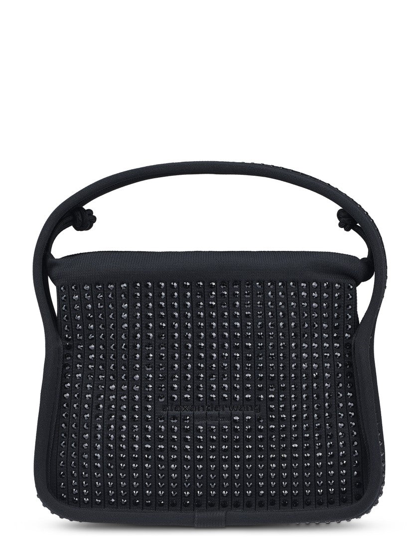 Alexander Wang Compact Textured Black Bag With Metallic Studs