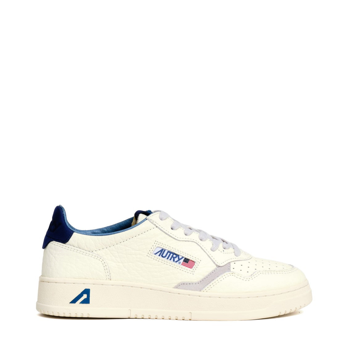 Autry Elephant Blue Depths Medalist Low Leather Sneakers