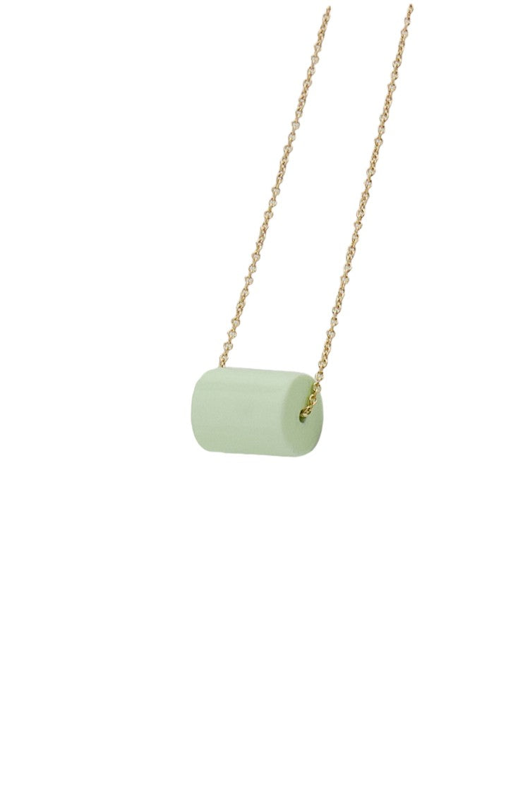 Aliita Yellow Gold Deco Cilindro Necklace