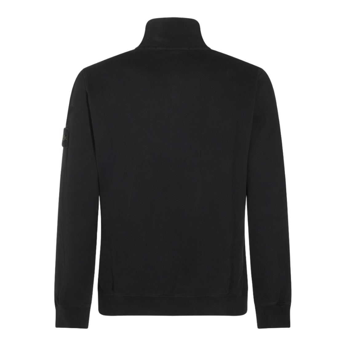 Stone Island Black Compass Patch Half-Zip Sweater