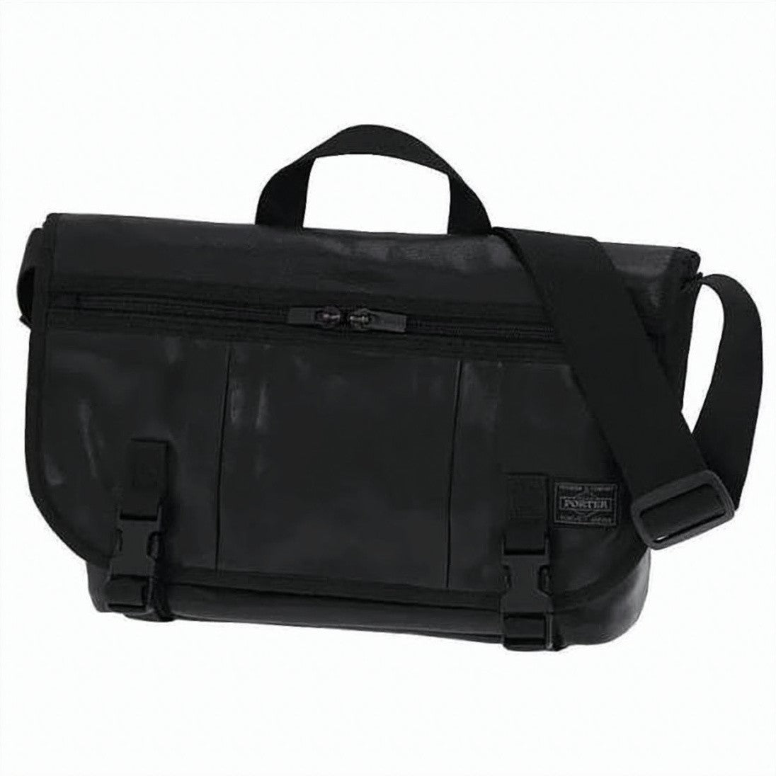 Porter Structured Black Cowhide Leather Tote Bag
