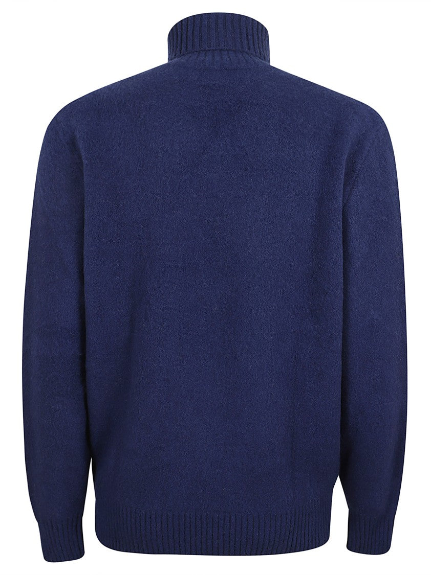Eleventy Wool And Cashmere Blend Sweater With Classic Turtleneck Design