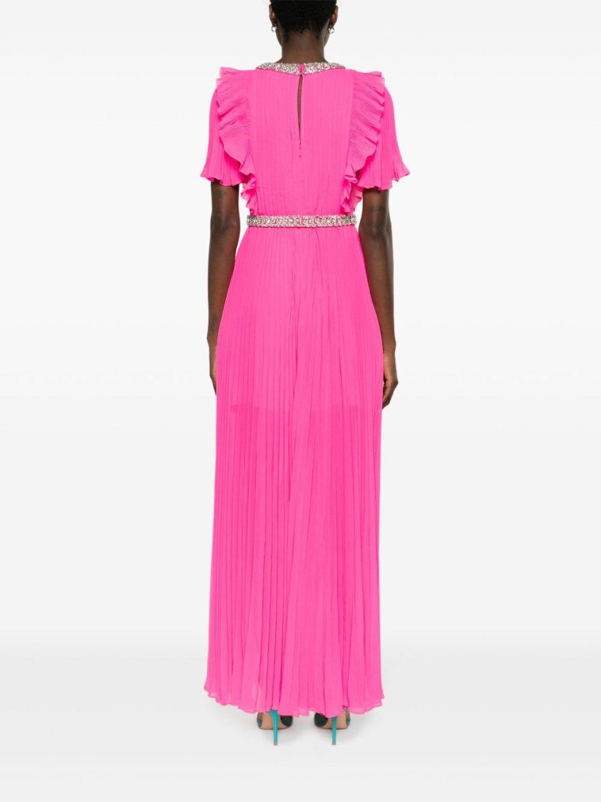 Self-Portrait Maxi Dress With Pleated Fabric