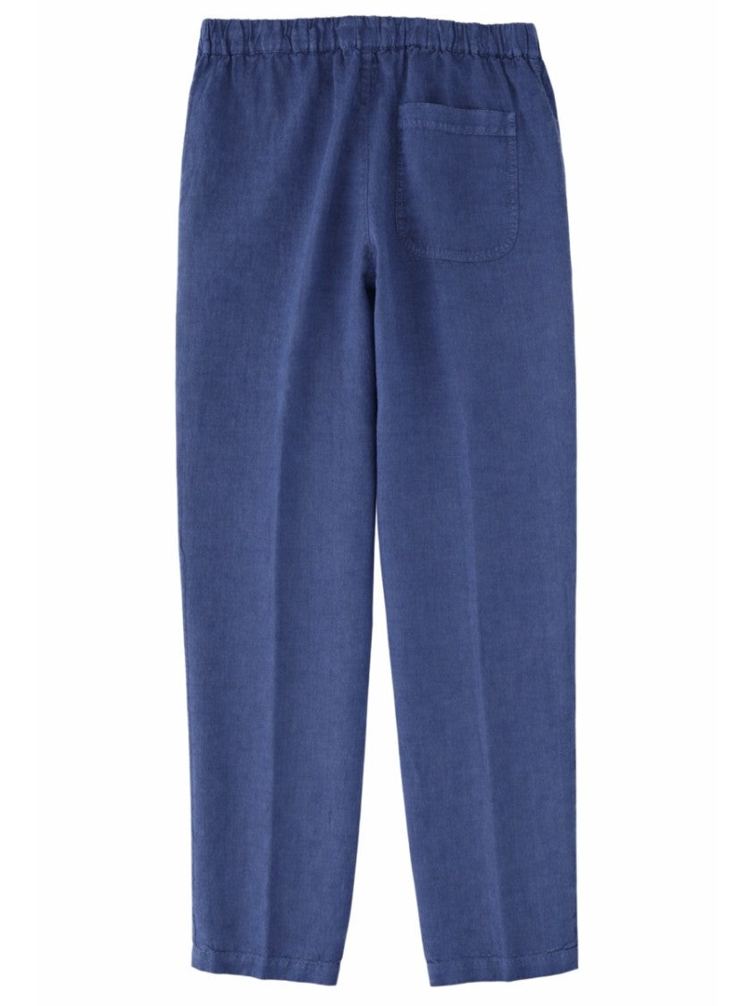 120% Lino Linen Relaxed Fit Straight Pants