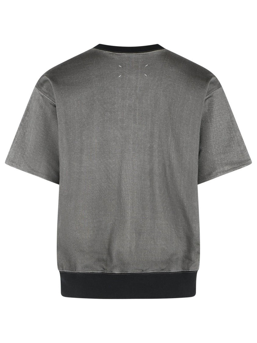 Maison Margiela Viscose And Grey Cotton T-Shirt