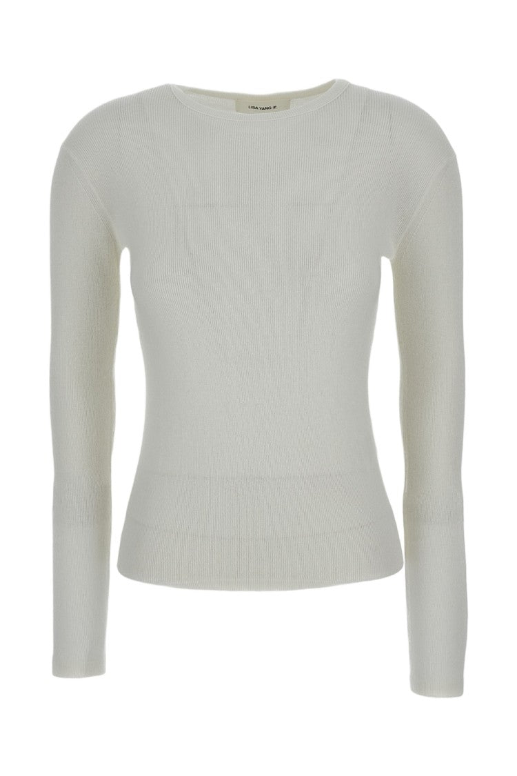 Lisa Yang Fitted Cropped Long-Sleeve T-Shirt With Ribbed Trim