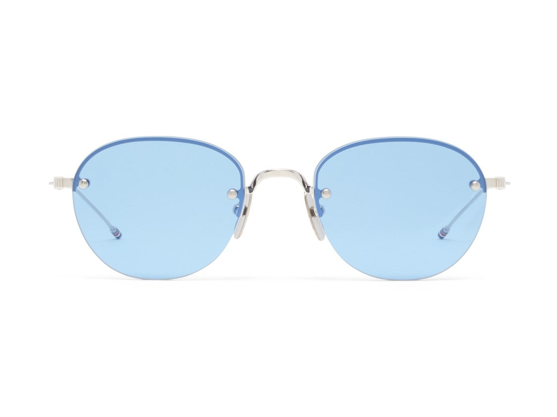 Thom Browne Silver Ues959a Large Tinted Metal Lens Sunglasses
