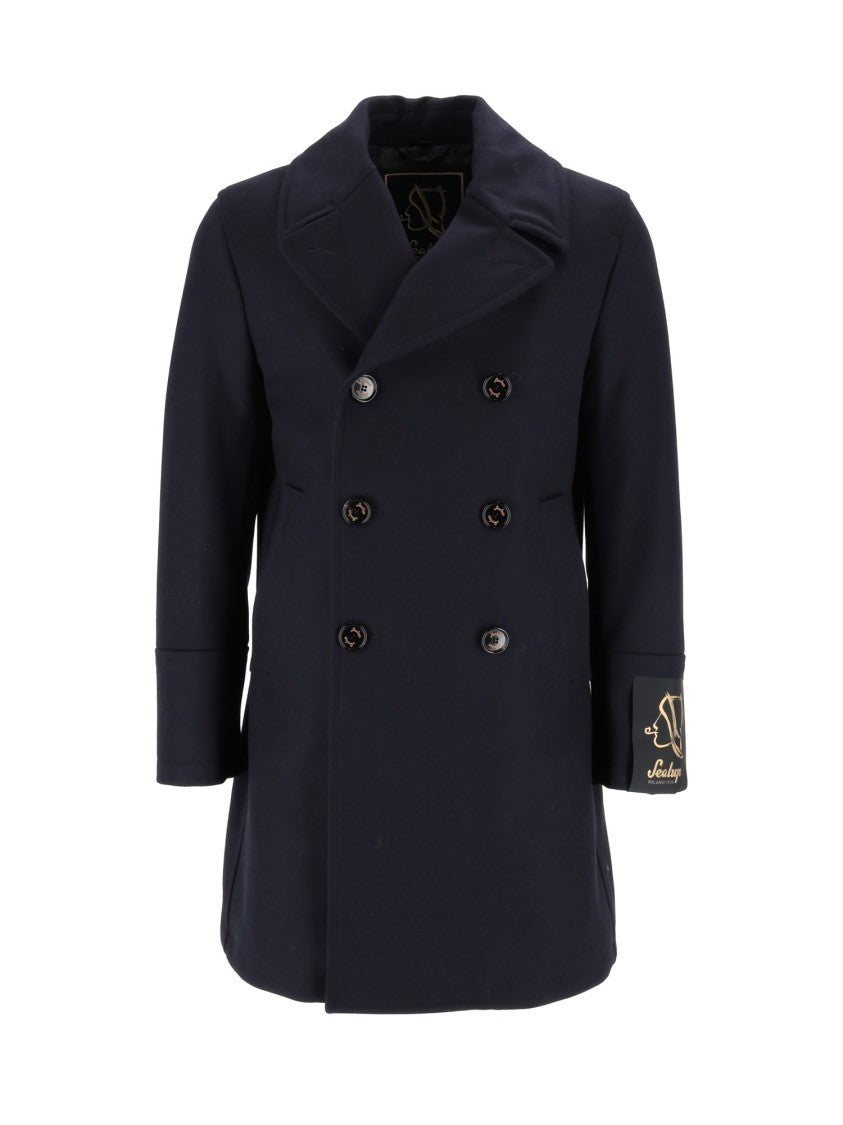 Sealup Genova Virgin Wool Double-Breasted Peacoat
