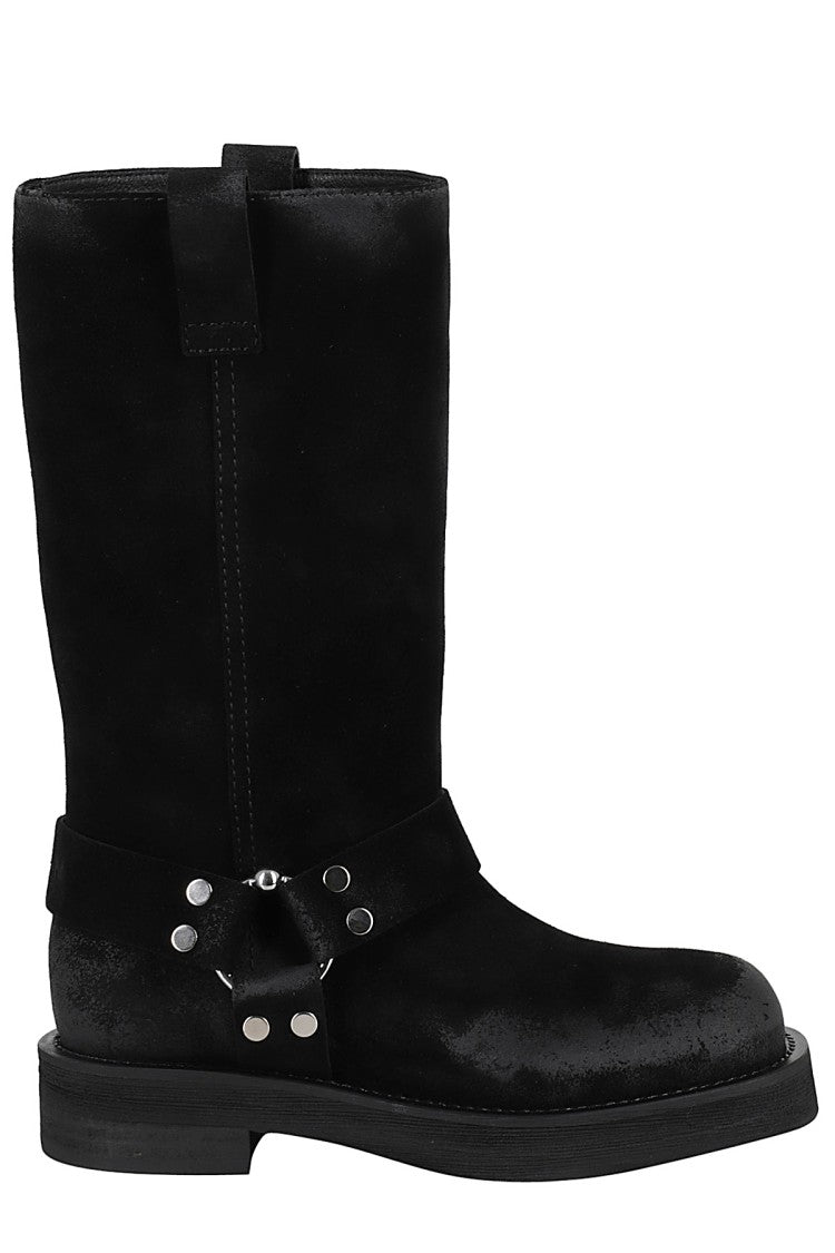 3Juin Demi Boot With Vintage Effect And Metal Detail