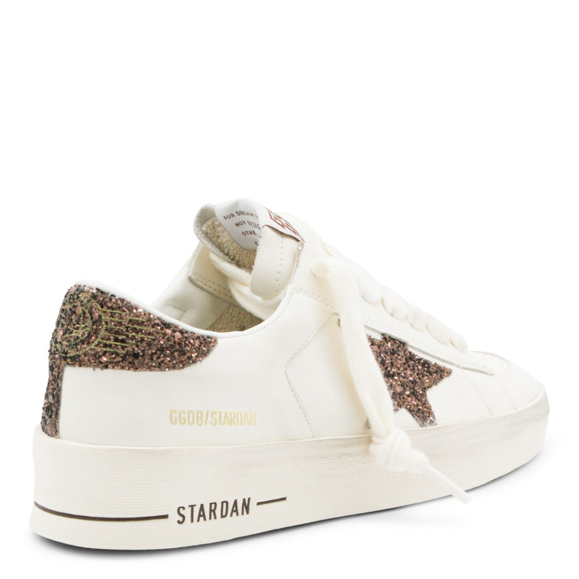 Golden Goose White And Beige Leather Super Star Sneakers