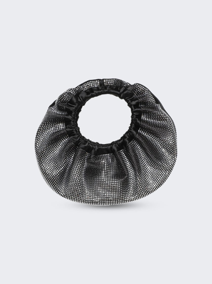 Alexander Wang Crescent Mini Bag In Distressed Crystal Hotfix