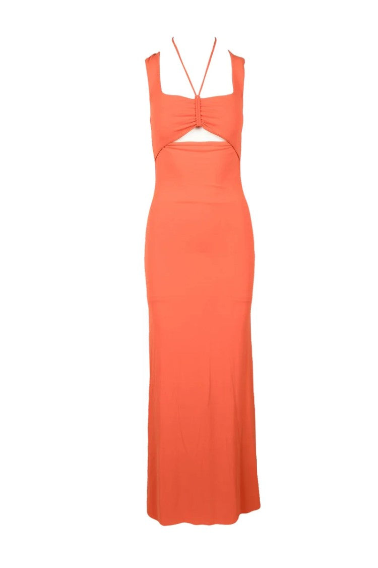 Patrizia Pepe Acetate Stretch Dress - Orange