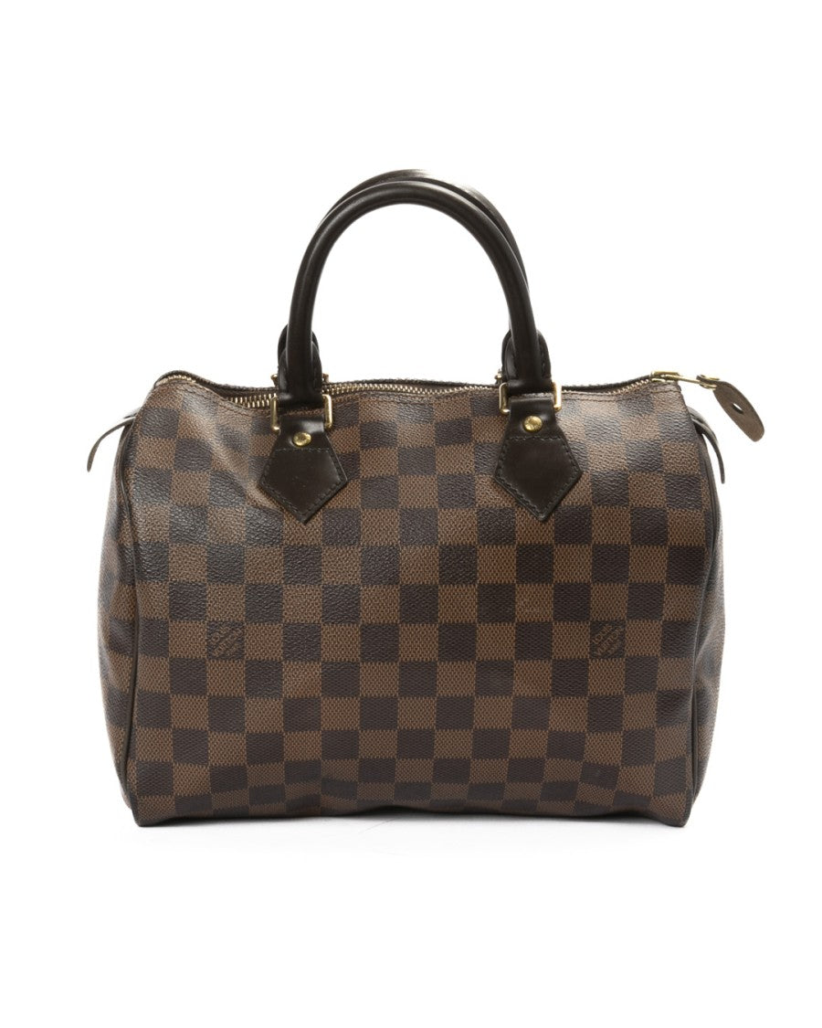 Louis Vuitton Brown Damier Ebene Canvas Speedy 25 Handbag