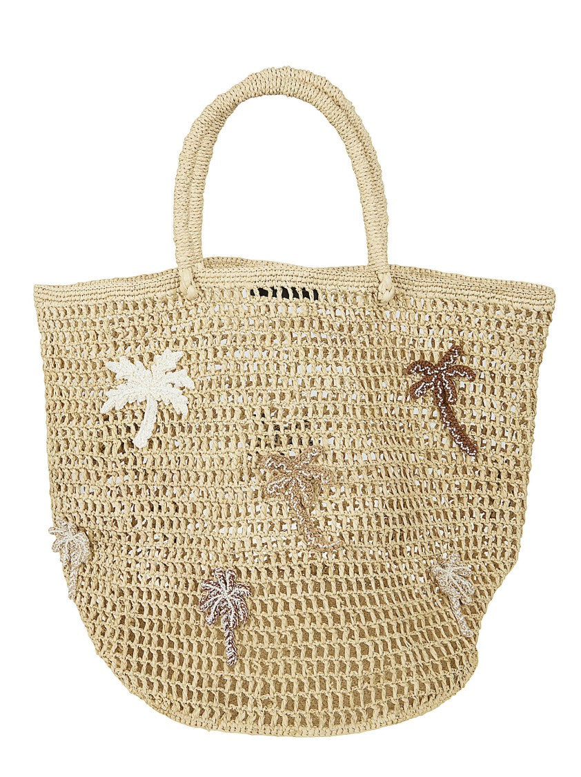 Alanui Raffia Neutral Spacious Design Shopper Bag