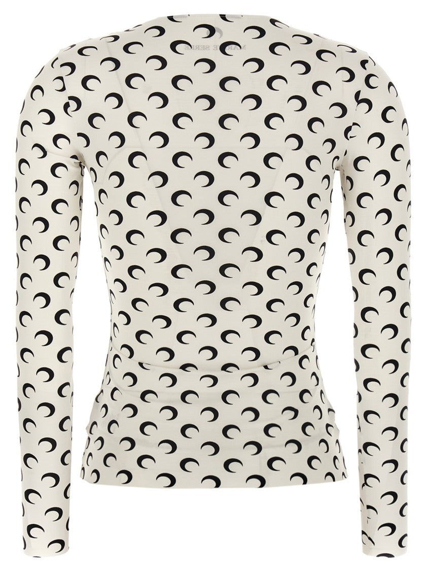 Marine Serre 'Moon Printed Jersey Second Skin' T-Shirt