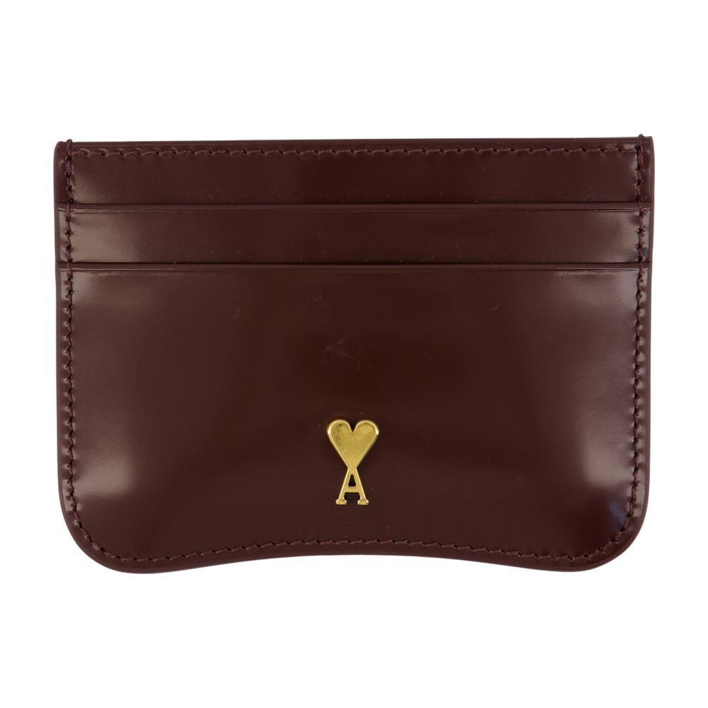 Ami Paris Paris Cardholder - Leather - Bordeaux