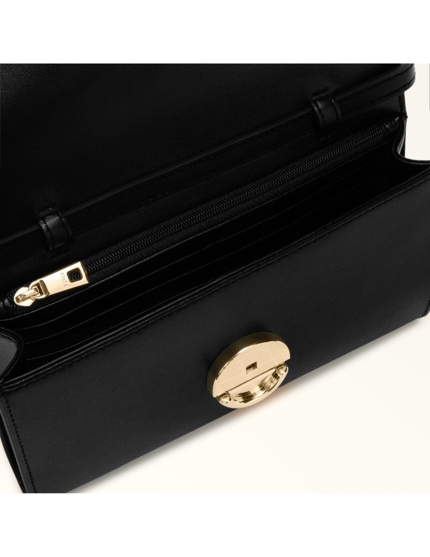 Furla Black Sfera Leather Crossbody Bag
