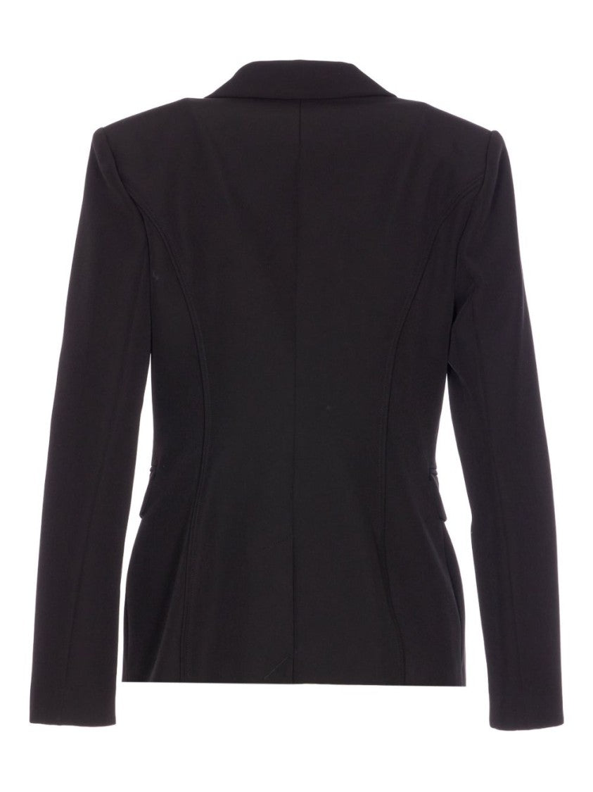 Liu Jo Structured Pearl-Button Blazer With Flap Pockets