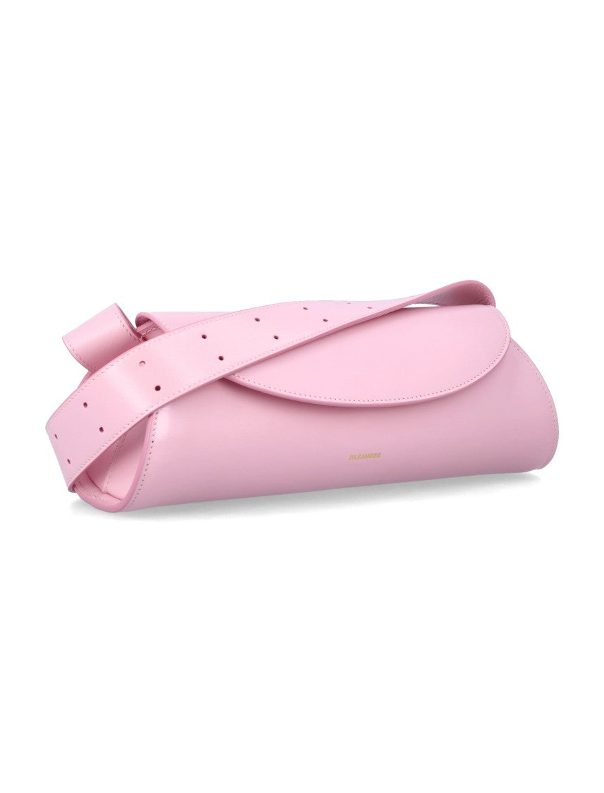 Jil Sander Cannolo Piccola Smooth Leather Shoulder Bag