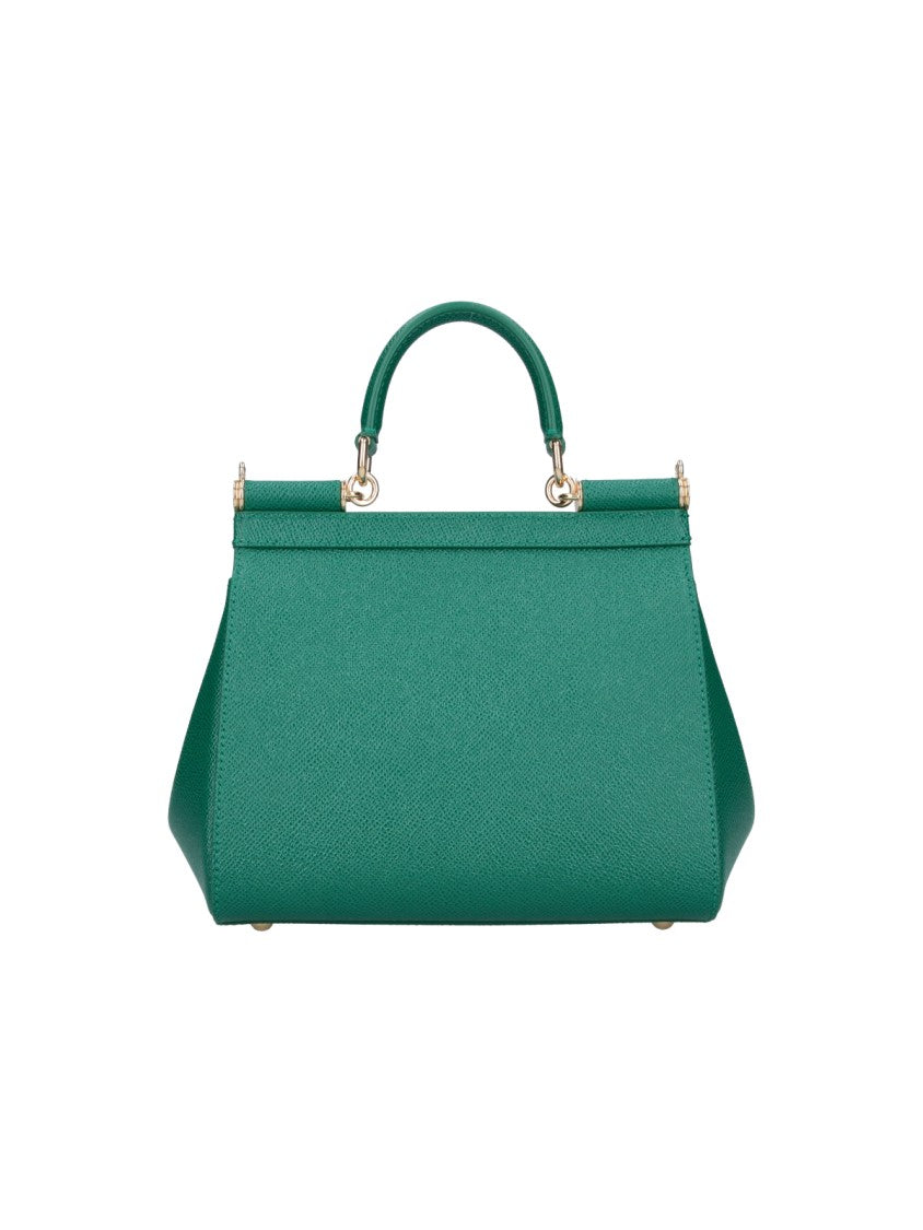 Dolce & Gabbana Green Sicily Leather Tote Bag
