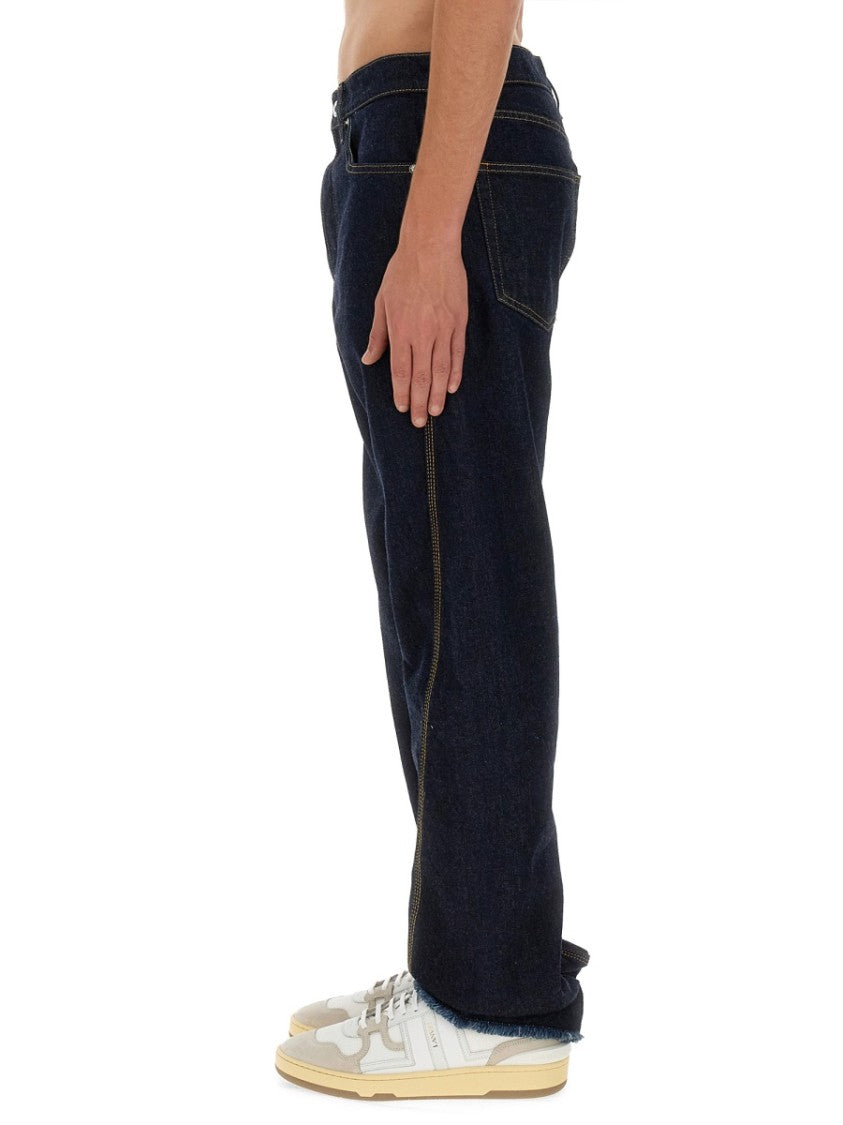 Lanvin Relaxed Fit Twisted Seam Denim Jeans