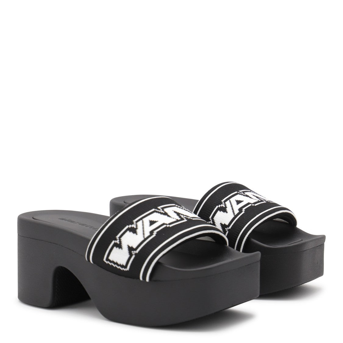 Alexander Wang Square Open Toe Platform Sandals With Heel