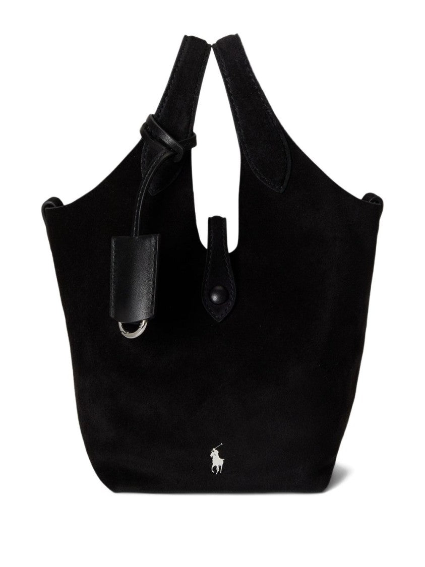 Polo Ralph Lauren Soft Embroidered Logo Suede Handbag