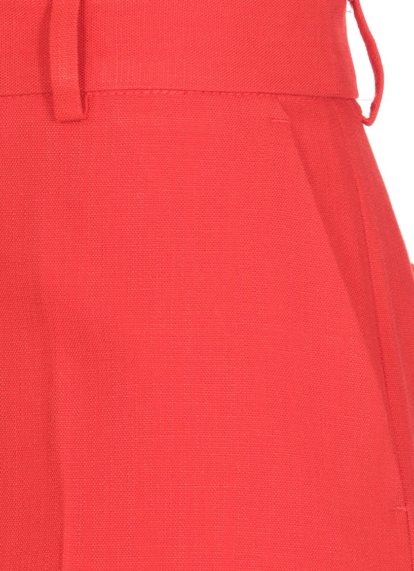 Msgm Red Viscose Pants