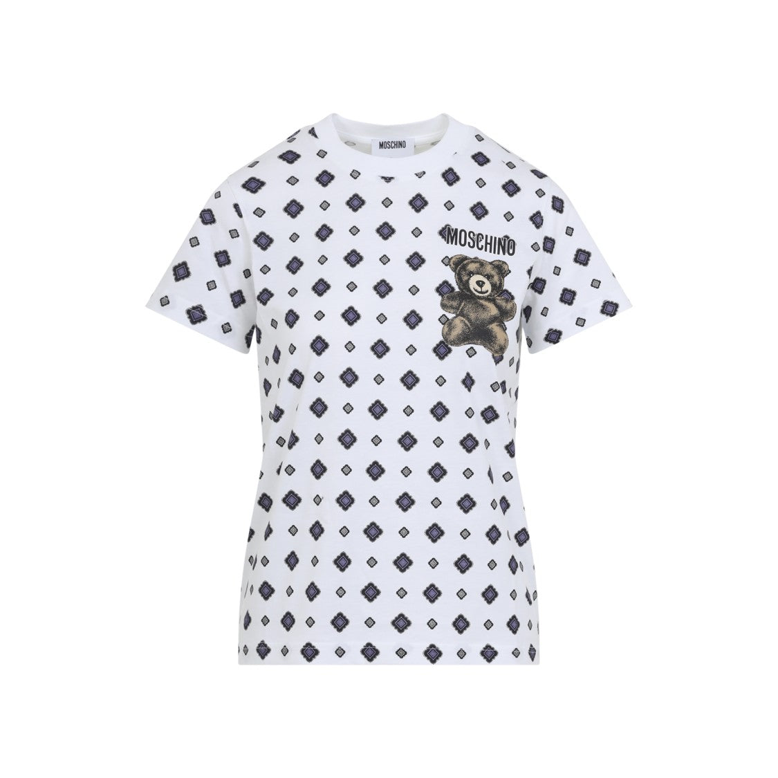 Moschino Graphic Cotton T-Shirt With Teddy Bear Motif