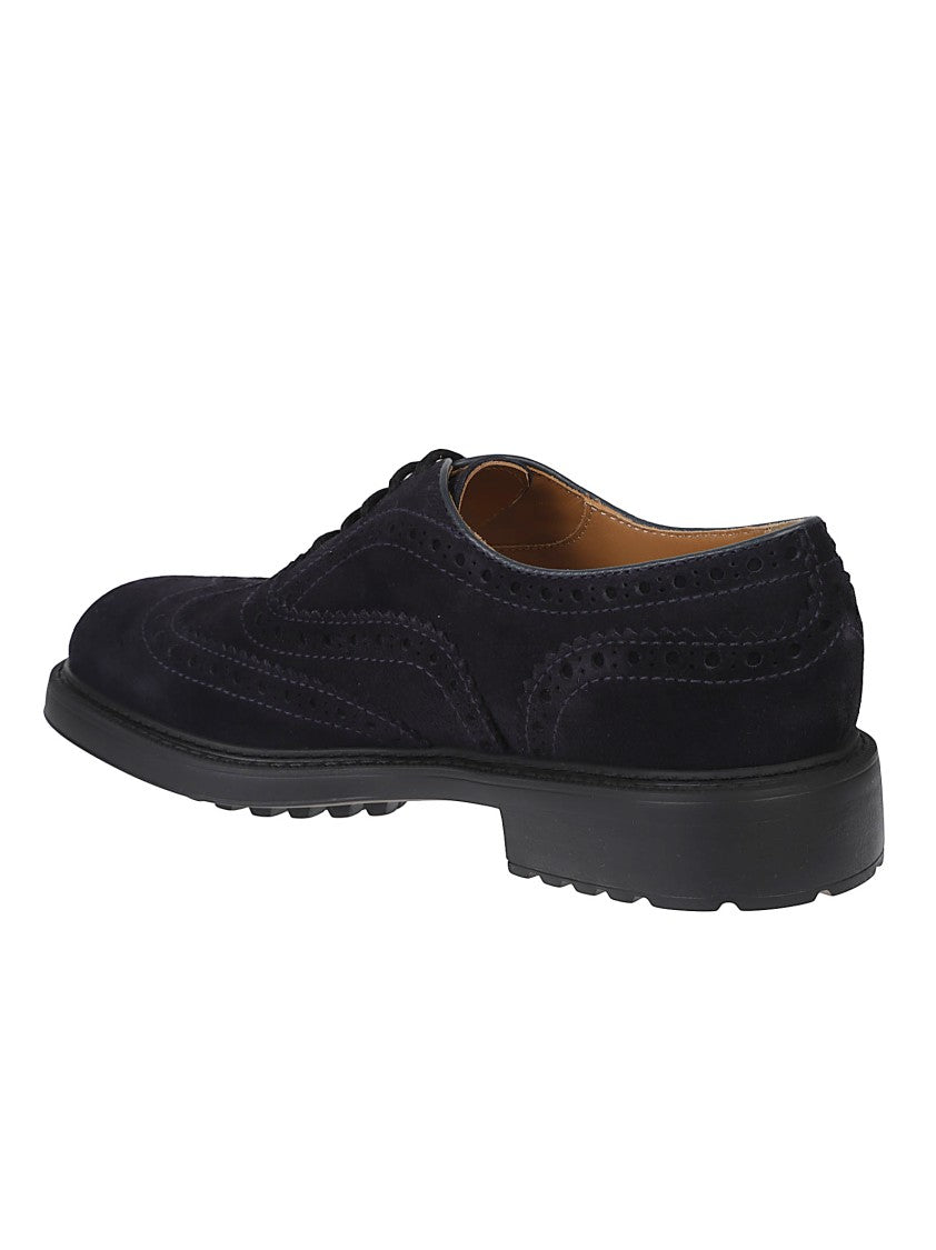 Doucal's Visone Wingtip Suede Derby Shoes