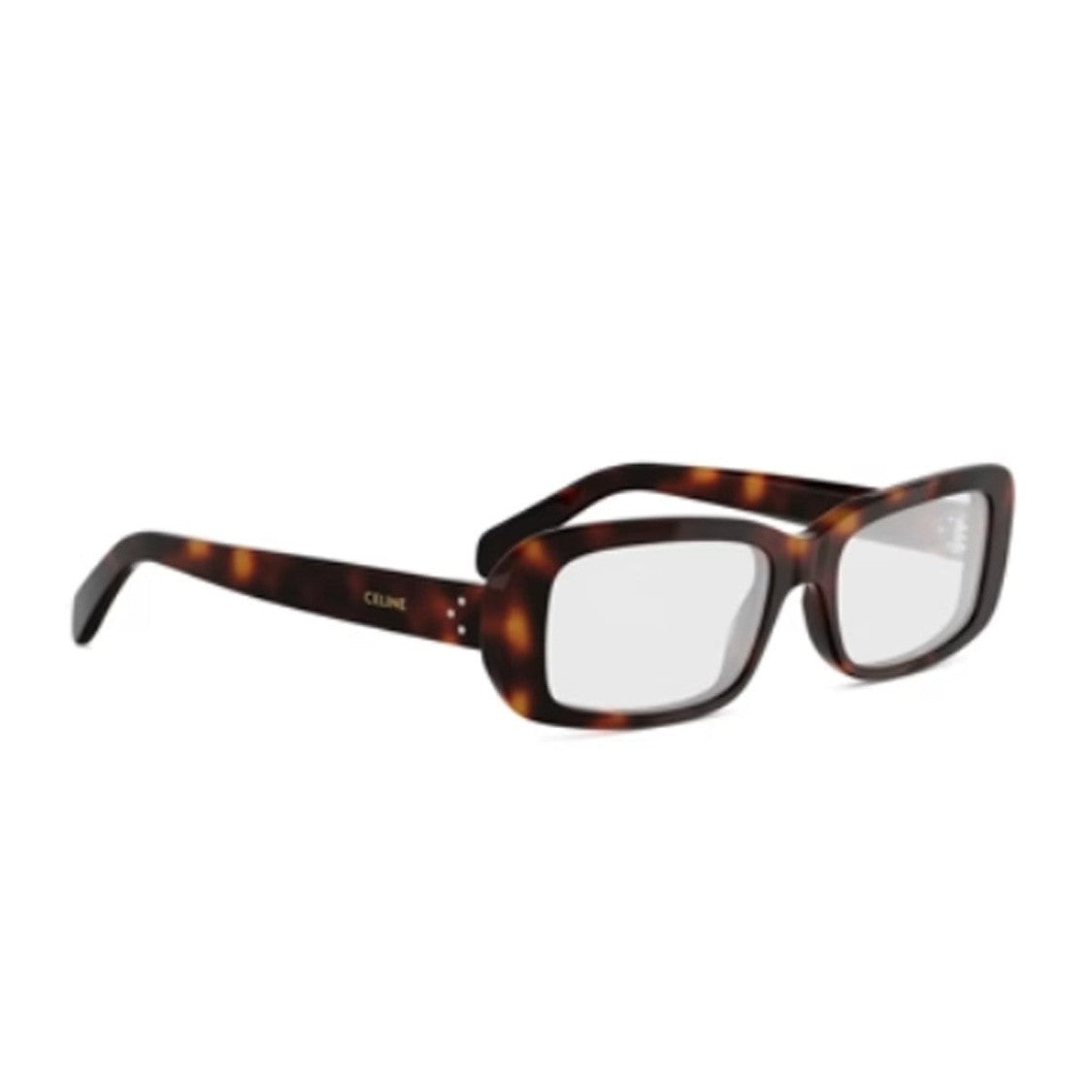 Celine Havana Three Dots Acetate Rectangular Sunglasses