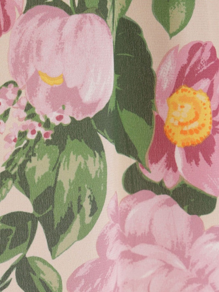 Chloé Maxi Gathered Lavallière Blouse In Crêpe De Chine