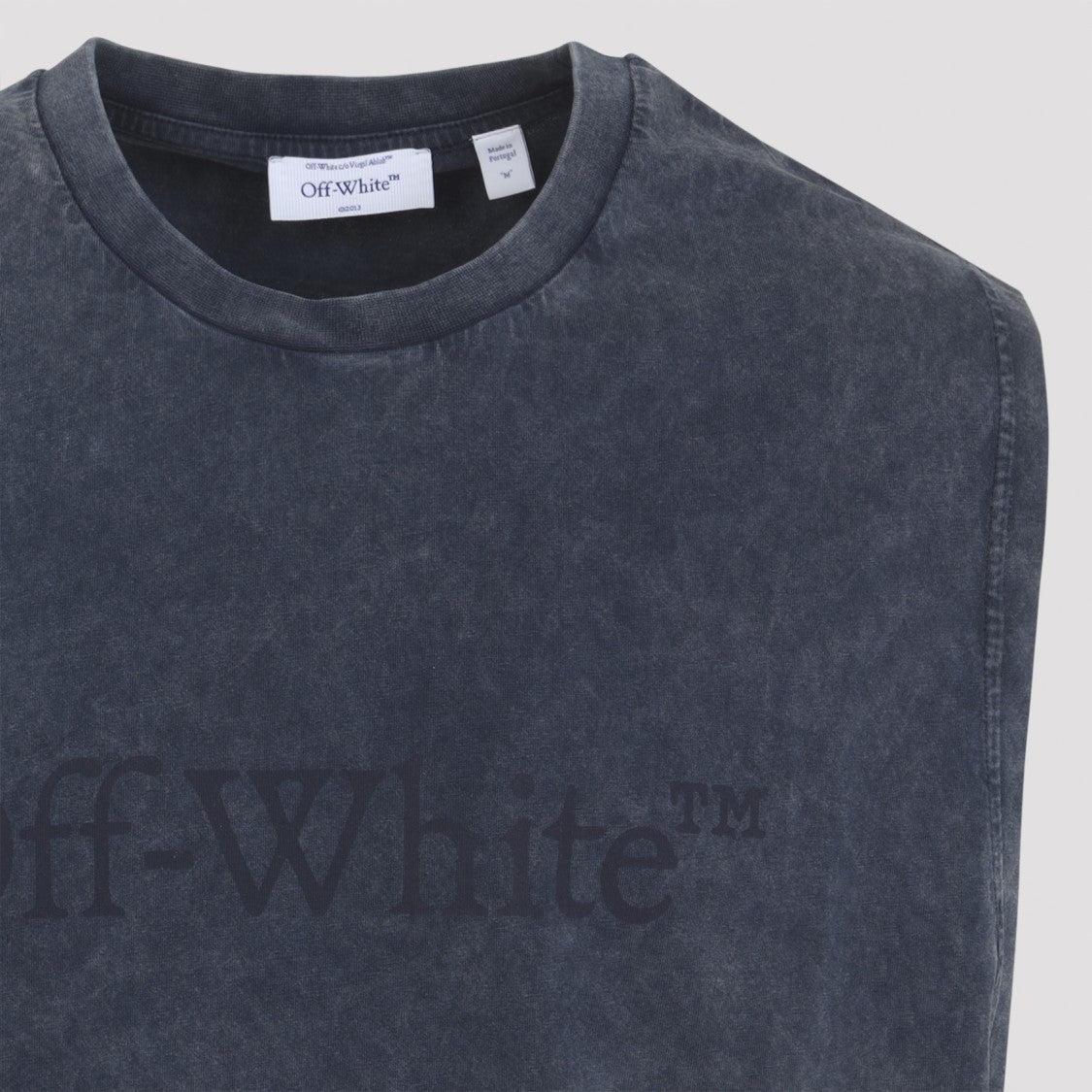 Off-White Blue Cotton T-Shirt
